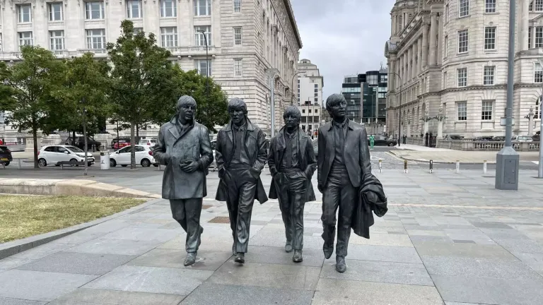 The Beatles Pier Head Liverpool England UK
