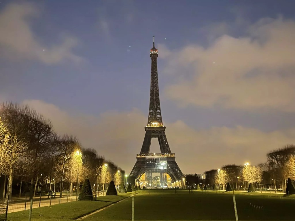 Eiffel Tower At Dawn Paris France